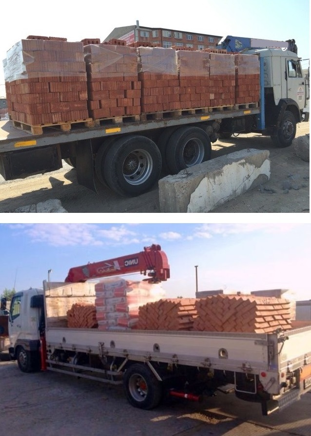 фото доставка кладки кирпича манипулятором