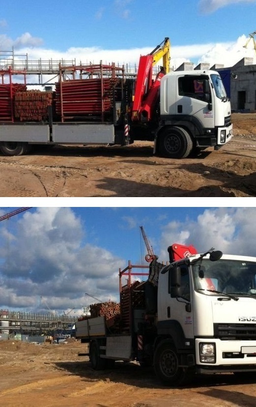 фото перевозка лесов манипулятором